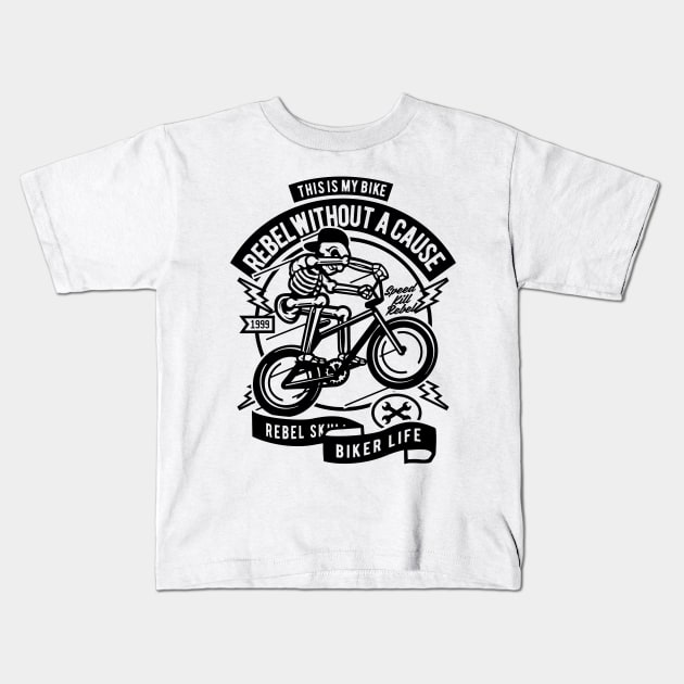 Rebel Without A Cause Kids T-Shirt by CRD Branding